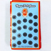 دکمه قابلمه ای قطر 1.5 پلاستیکی 24 جفتی مشکی