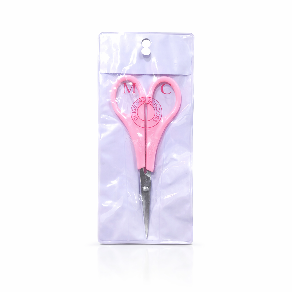 قیچی دسته صورتی سرکج درجه یک (مناسب اصلاح ابرو و تور های ظریف )