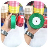 روبان ساتن 2.5 سانت (25 میل)رنگبندی کامل (36 یاردی معادل 34 متر ) (خرازی و خیاطی)