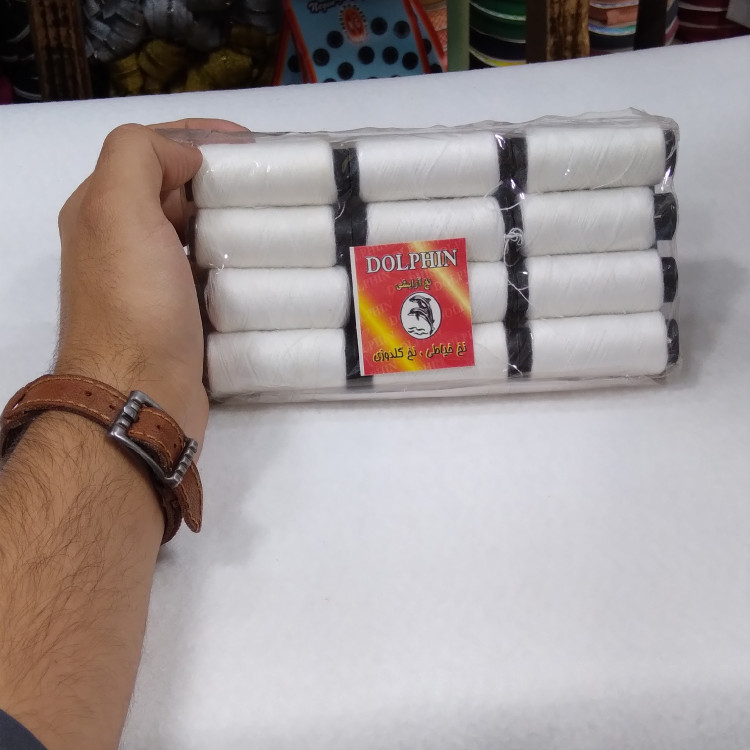 نخ کوک (گلدوزی) 12 عددی دلفین سفید(خرازی و خیاطی)