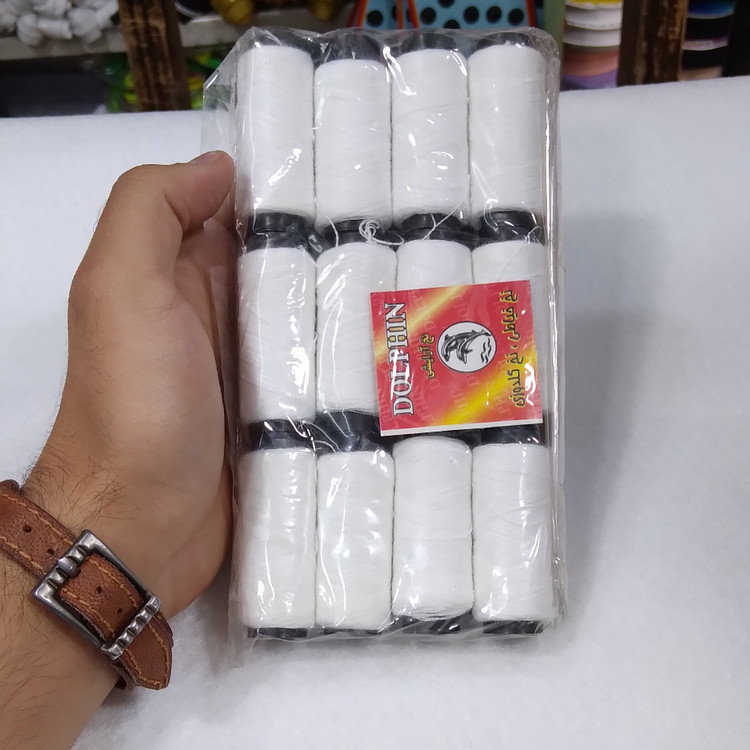 نخ کوک (گلدوزی) 12 عددی دلفین سفید(خرازی و خیاطی)